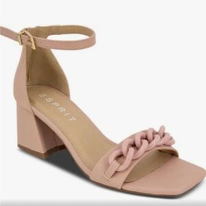 Esprit Jessa blush chunk heel sandals